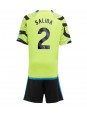 Arsenal William Saliba #2 Venkovní dres pro děti 2023-24 Krátký Rukáv (+ trenýrky)